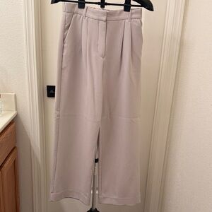 Abercrombie & Fitch Wide Leg Pants in Light Taupe